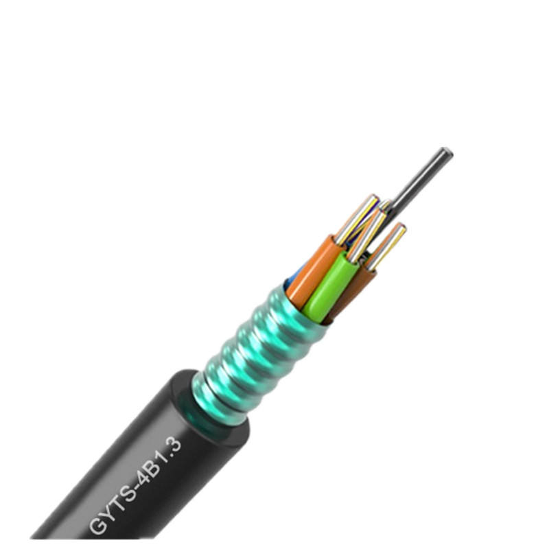 Outdoor Armored Cable With G655 GYTS Optic Fibre Cable With Stranded