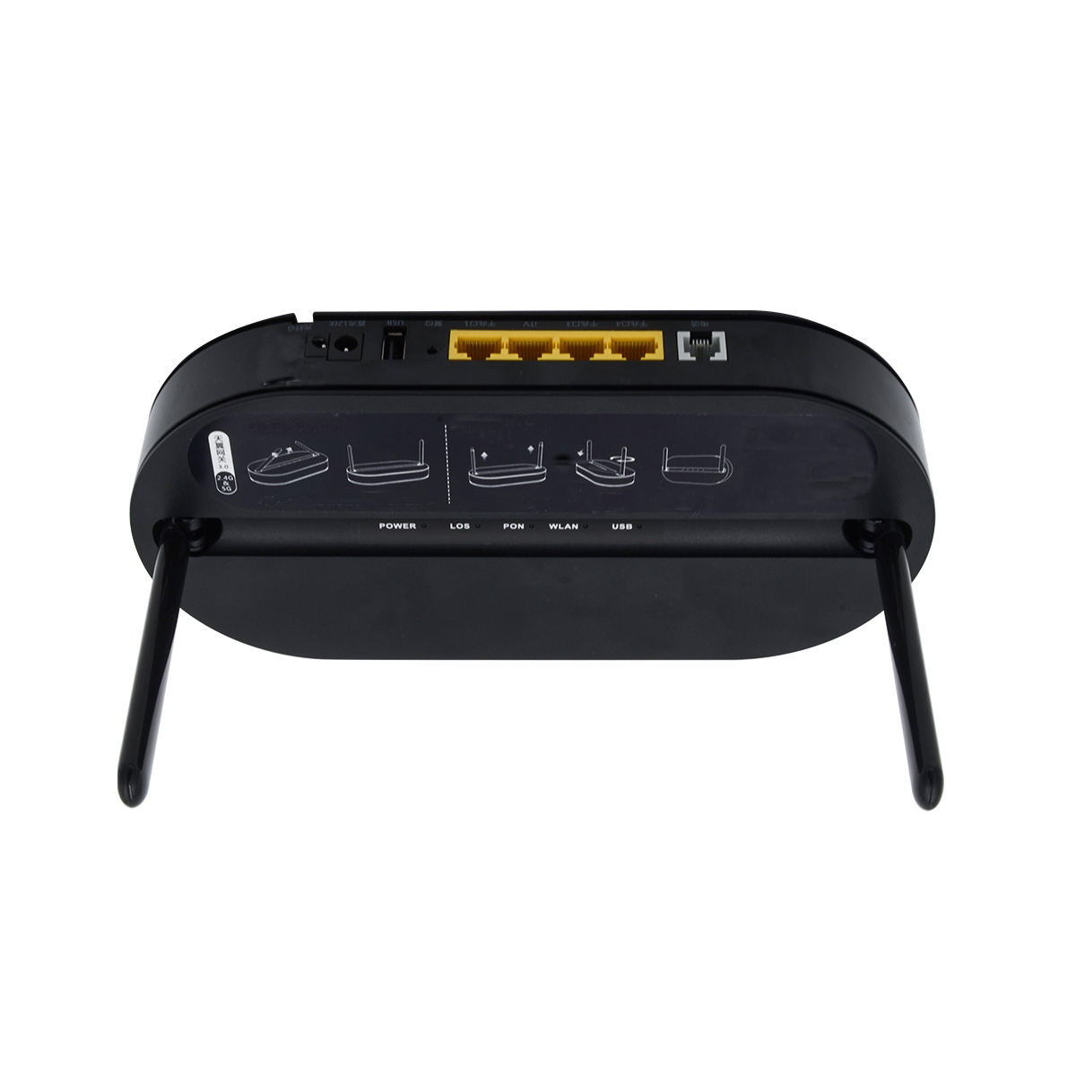 HS8145V5 GPON ONU Router with 4GE lan port 1 tel daul wireless 2.4G 5G ...