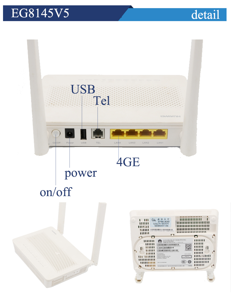 Original New Echolife Eg V Gpon Onu Gpon Ont Modem Quality Ftth