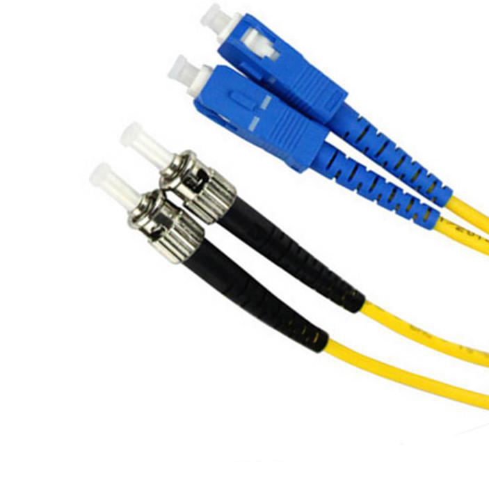 Single mode duplex 9/125 SC/UPC-ST/UPC fiber optic patch cable fiber ...