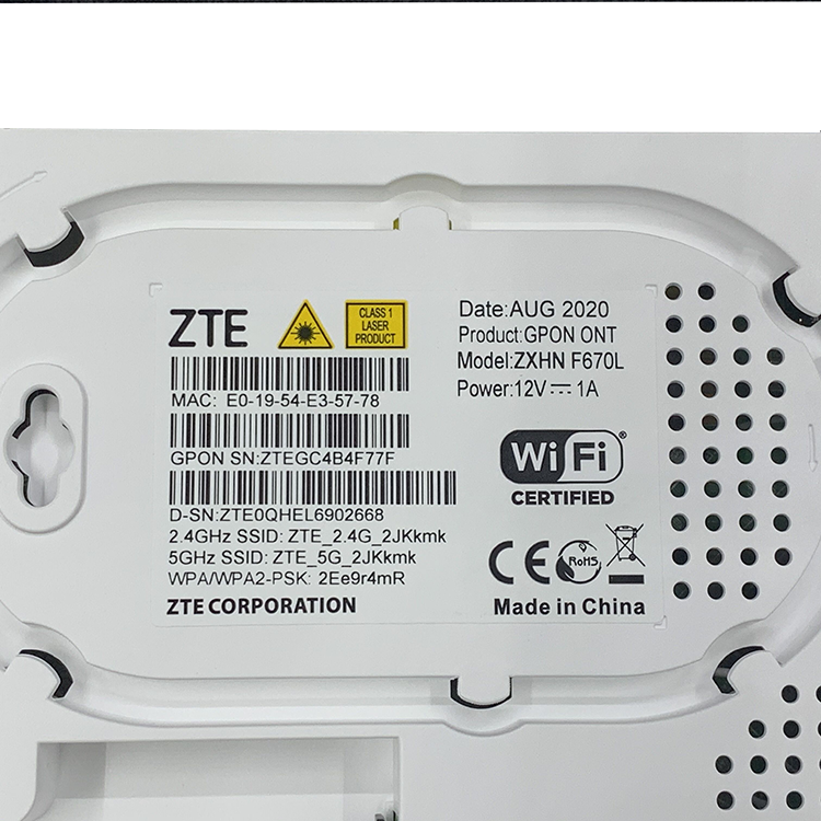 Dual Band 2.4G 5G WIFI Network Routers FTTH Fiber Optic Modems ZTE ZXHN