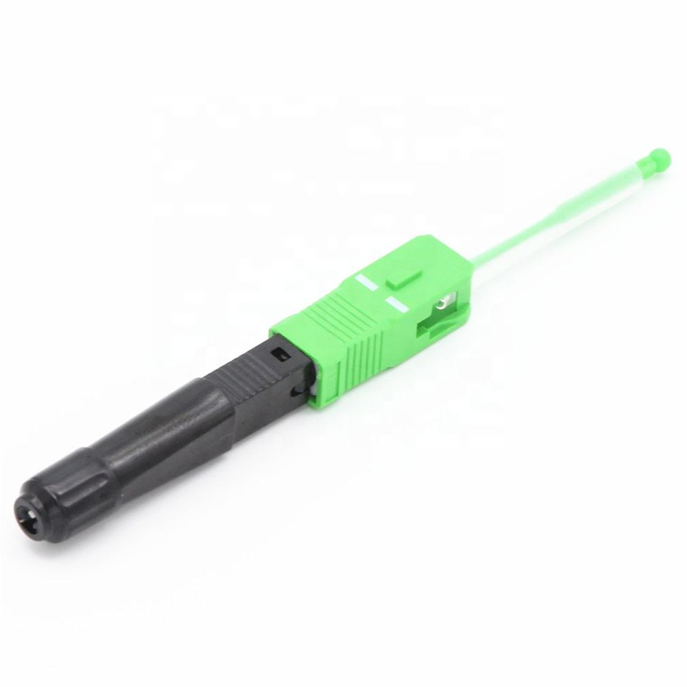 Plastic Singlemode Multi Mode Sc Apc Fiber Optic Hot Melt Splice On Connector Ontolt