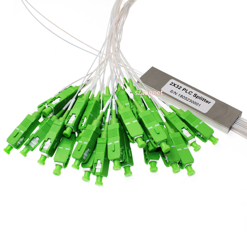 ABS Box Type Planar Lightwave Circuit Fiber Optic Splitter Konektor SC ...