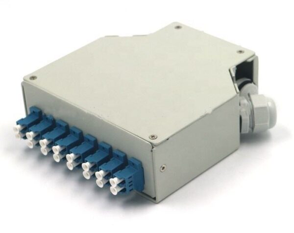 Optic Fiber 8 Port LC 16 Fibers Outdoor DIN Rail Box,